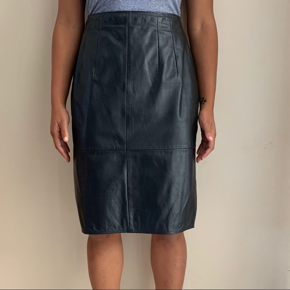 Black Leather Skirt